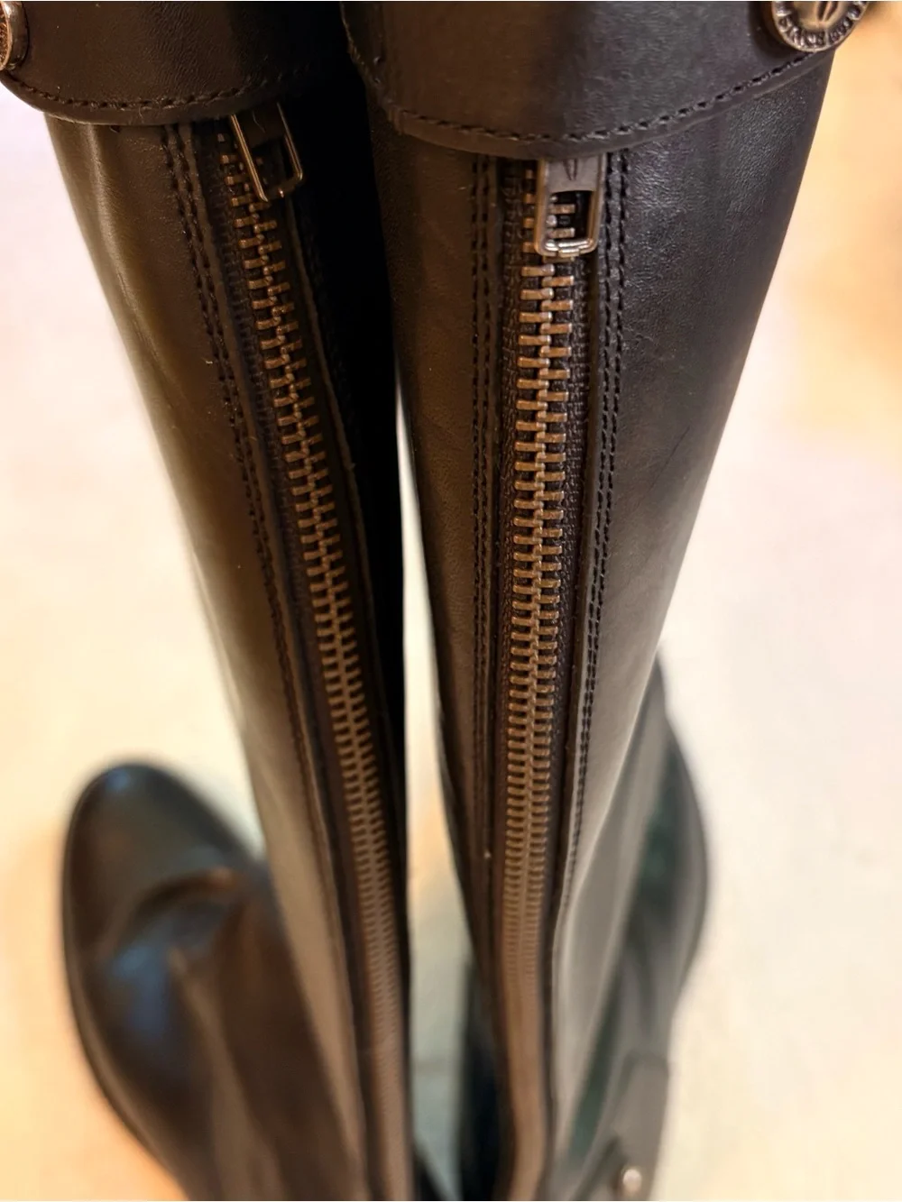Frye Melissa 3471368 Black Leather Knee High Classic Riding Boots Sz 10